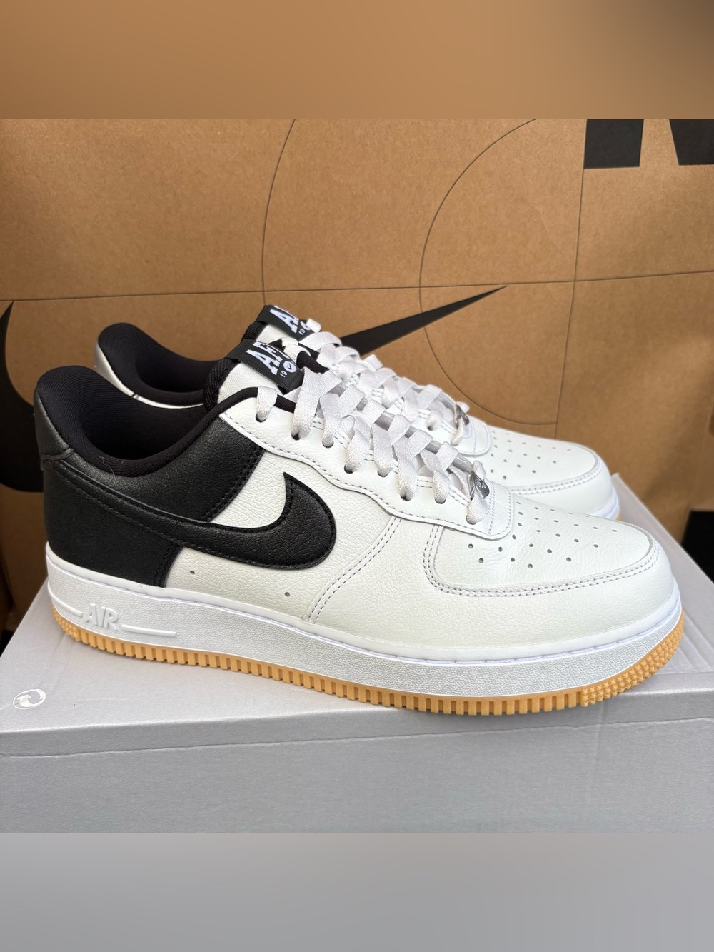 NEW Nike Air Force 1 '07 LV8 White Black Silver Gum NBY IB6847-100 Men Sizes